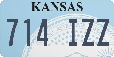 KS license plate 714IZZ