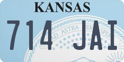 KS license plate 714JAI