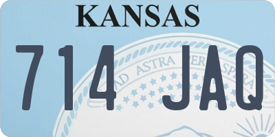 KS license plate 714JAQ