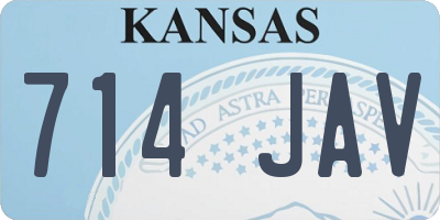 KS license plate 714JAV