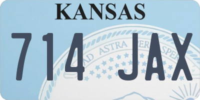 KS license plate 714JAX