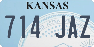 KS license plate 714JAZ