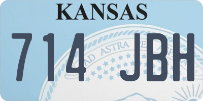 KS license plate 714JBH