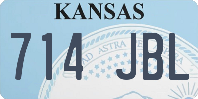 KS license plate 714JBL