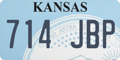 KS license plate 714JBP