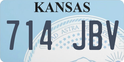 KS license plate 714JBV