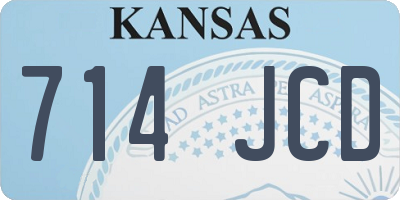 KS license plate 714JCD