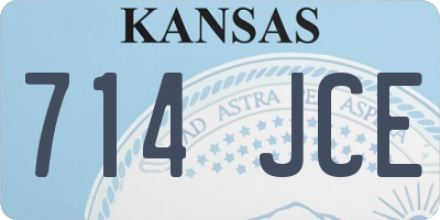 KS license plate 714JCE