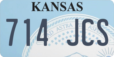 KS license plate 714JCS