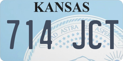 KS license plate 714JCT