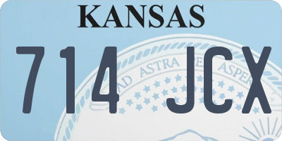 KS license plate 714JCX