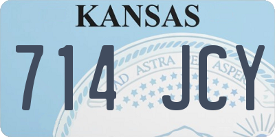 KS license plate 714JCY