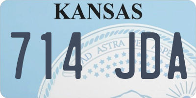 KS license plate 714JDA