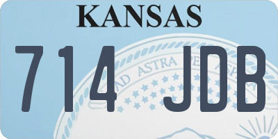 KS license plate 714JDB