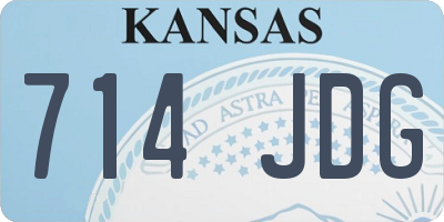 KS license plate 714JDG