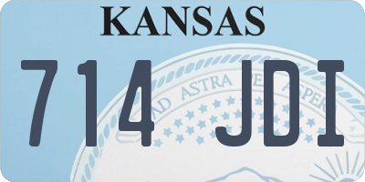 KS license plate 714JDI