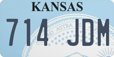 KS license plate 714JDM