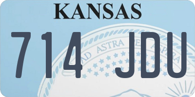 KS license plate 714JDU