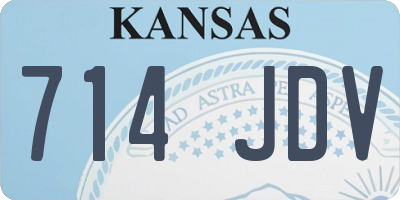 KS license plate 714JDV