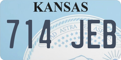 KS license plate 714JEB