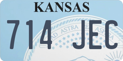 KS license plate 714JEC