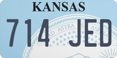 KS license plate 714JED