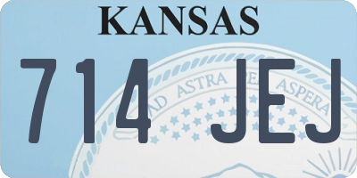 KS license plate 714JEJ