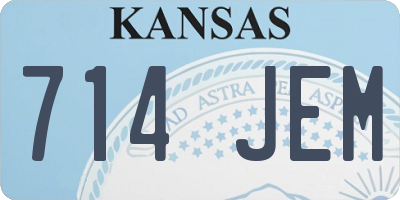 KS license plate 714JEM