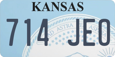 KS license plate 714JEO