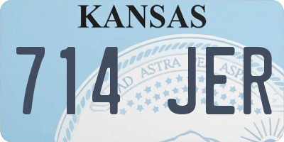 KS license plate 714JER