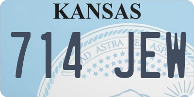 KS license plate 714JEW