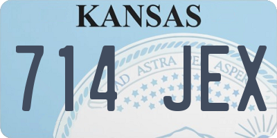 KS license plate 714JEX