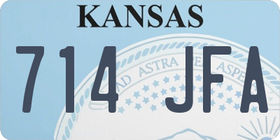 KS license plate 714JFA