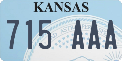 KS license plate 715AAA