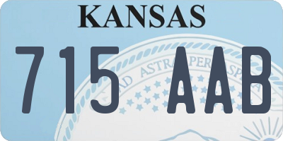 KS license plate 715AAB