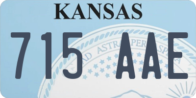 KS license plate 715AAE