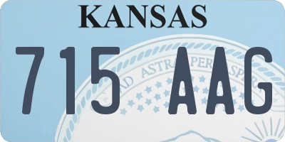 KS license plate 715AAG