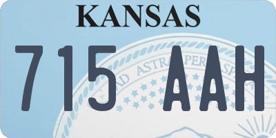 KS license plate 715AAH