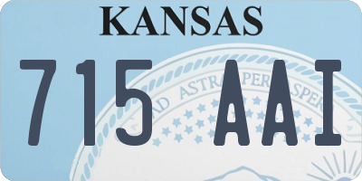 KS license plate 715AAI