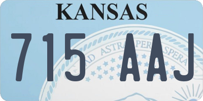 KS license plate 715AAJ