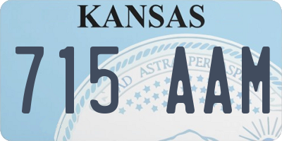 KS license plate 715AAM