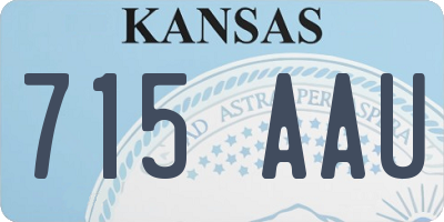 KS license plate 715AAU