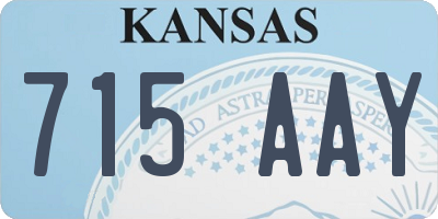KS license plate 715AAY