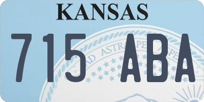 KS license plate 715ABA