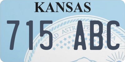 KS license plate 715ABC