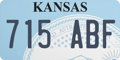 KS license plate 715ABF
