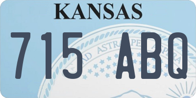 KS license plate 715ABQ