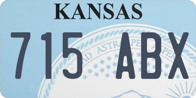 KS license plate 715ABX