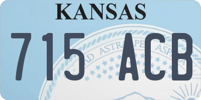 KS license plate 715ACB
