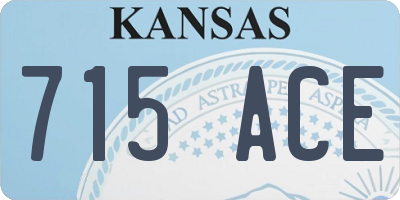 KS license plate 715ACE